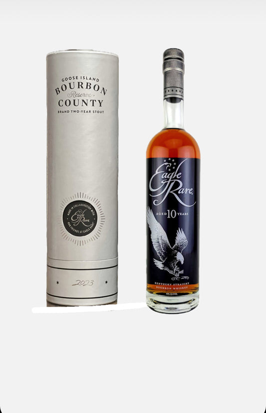 Bundle (Eagle rare 10 yrs  + Goose Island Bourbon County Two Year Reserve Eagle Rare 2023 16.9oz Btl 17% ABV)