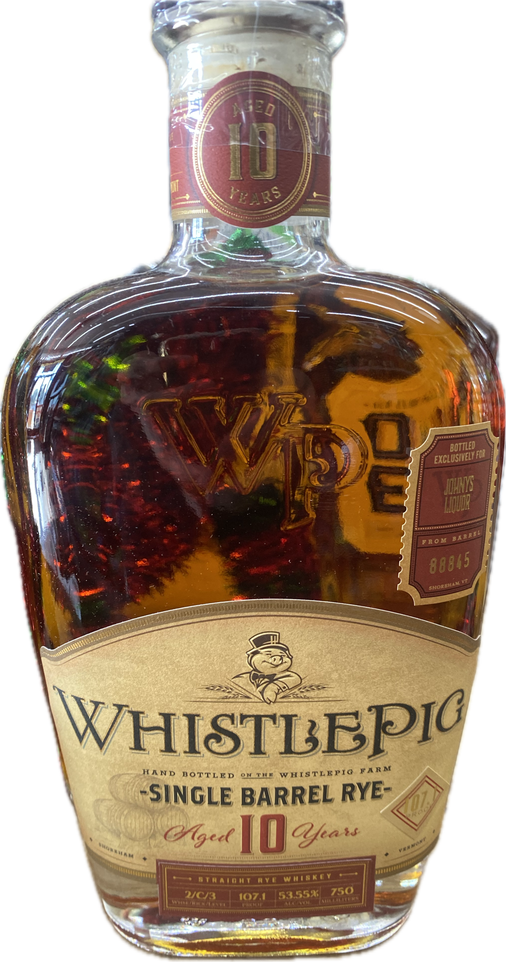 WHISTLEPIG 10 YEARS RYE SINGLE BARREL ( STORE PICK)