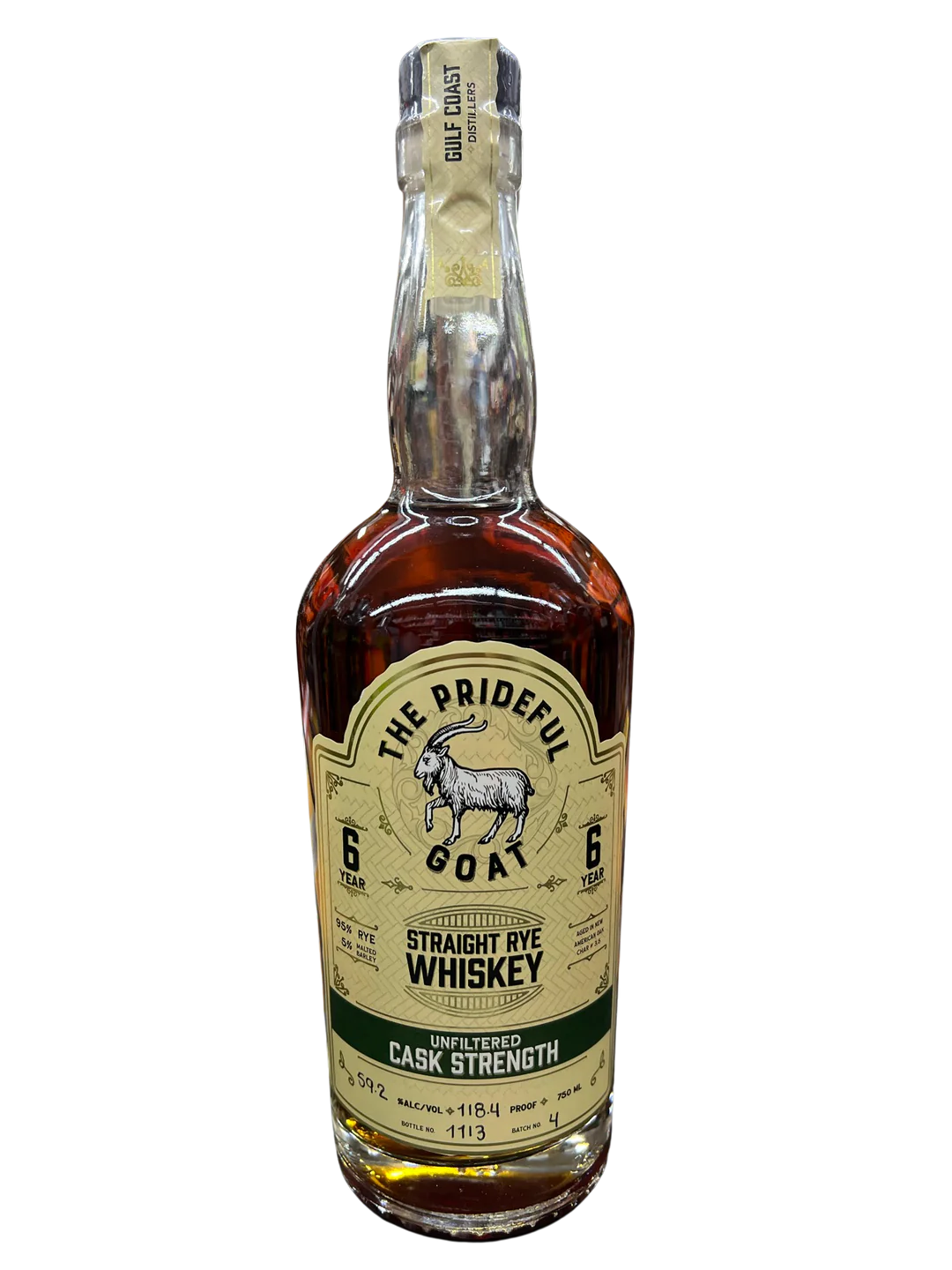 The Prideful Goat 6-Year Straight Rye Whiskey