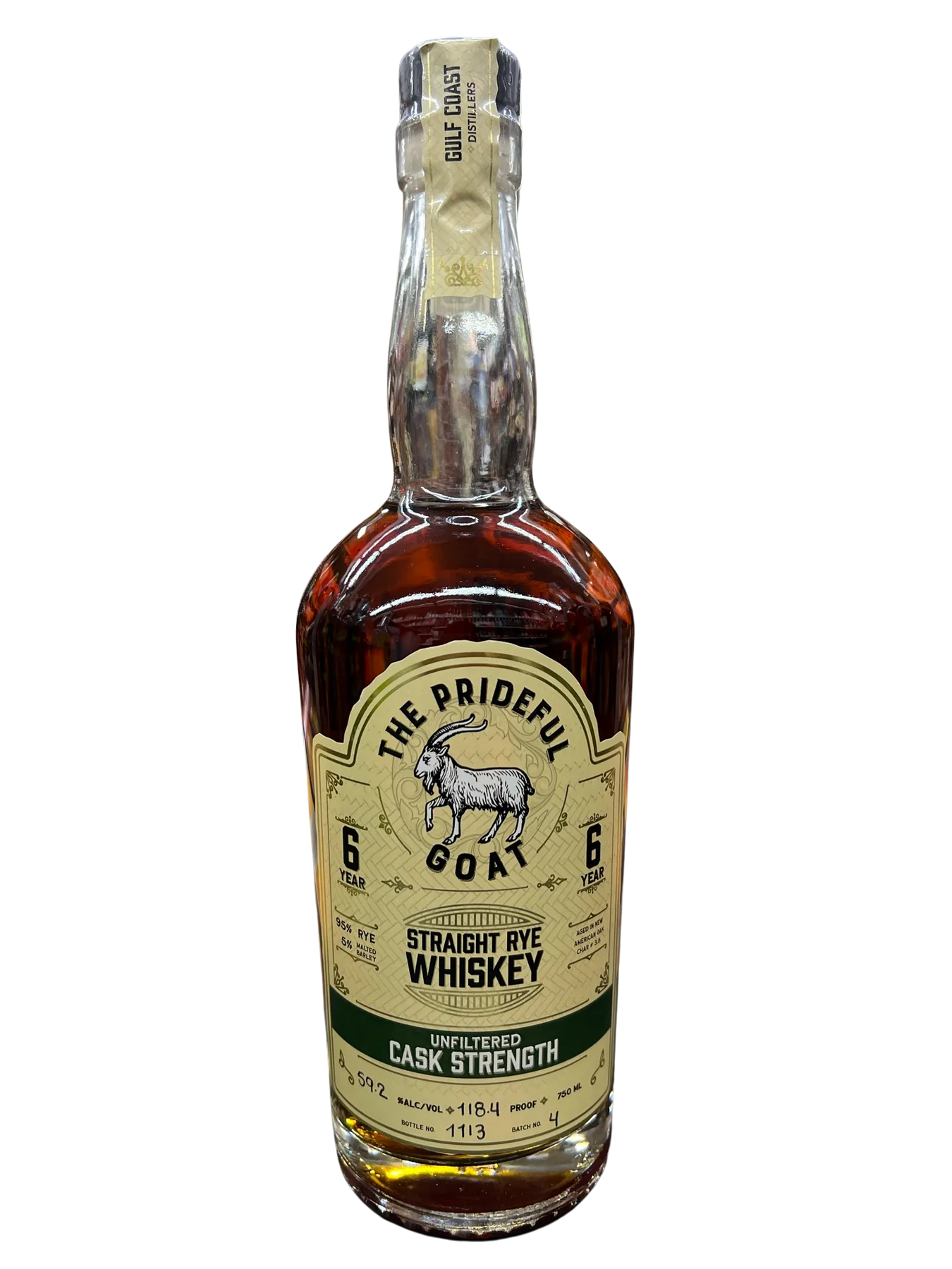 The Prideful Goat 6-Year Straight Rye Whiskey